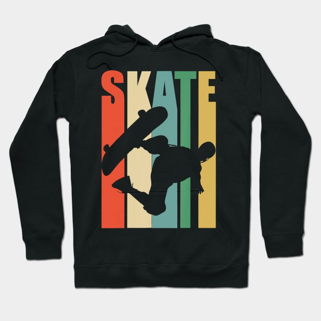 Skateboarder Retro Vintage T Shirt Skateboarding Hoodie by LiFilimon